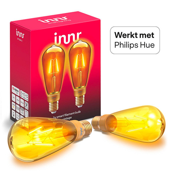 Innr Smart lamp E27 Filament Vintage Edison ST64 Zigbee 4.2W 2 stuks Innr 123led